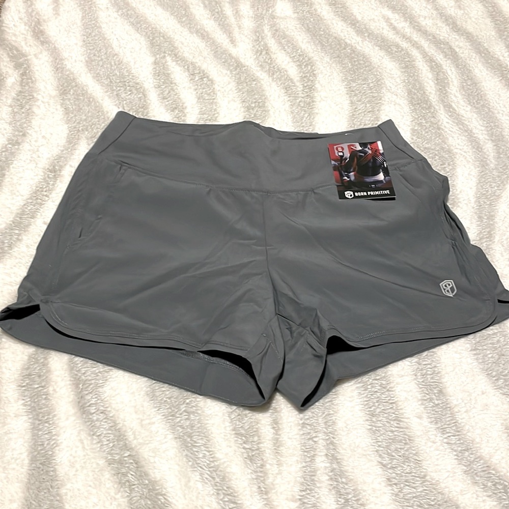 Born Primitive Maternity Shorts, Slate Gray, Size Small